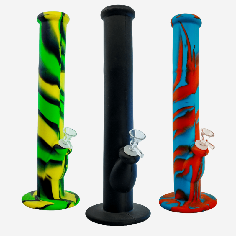 Unbreakable Straight Silicone Water Pipe by Generic – distributed by Pipe420 – wholesale silicone smoking accessories distributor Los Angeles, CA