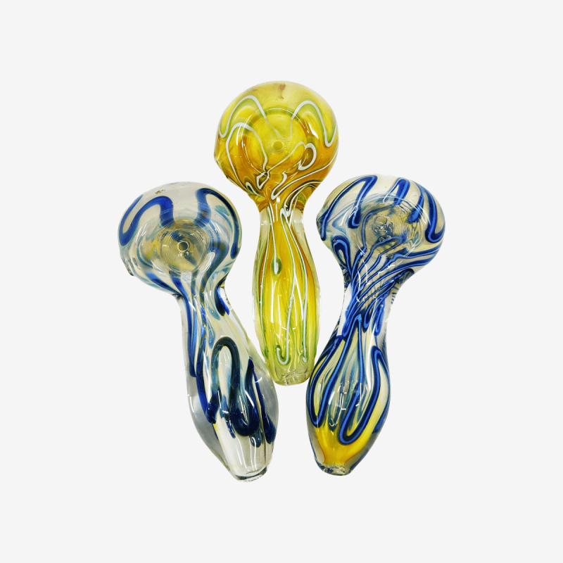 3.5 inch fumed glass hand pipe – Pipe King LLC LA Wholesale Smoke Shop and Accessories
