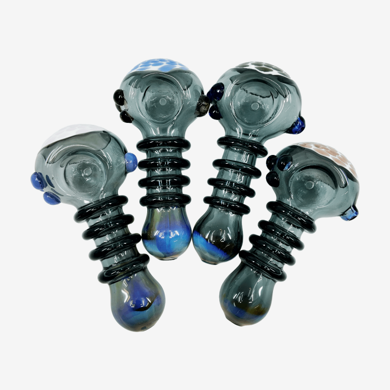 Durable 4" hand pipe with spiral rings design – Pipe King LLC Los Angeles Wholesale Accessories