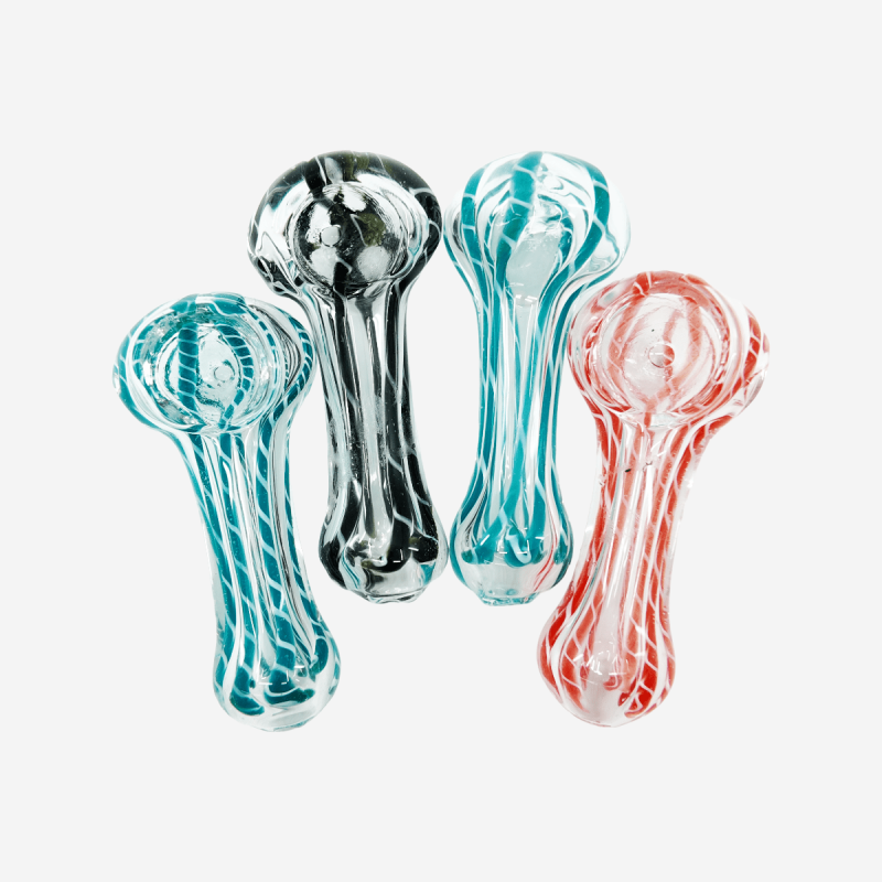 2.5 inch soft glass zebra lines hand pipe – Pipe King LLC LA Wholesale Smoke Shop and Accessories
