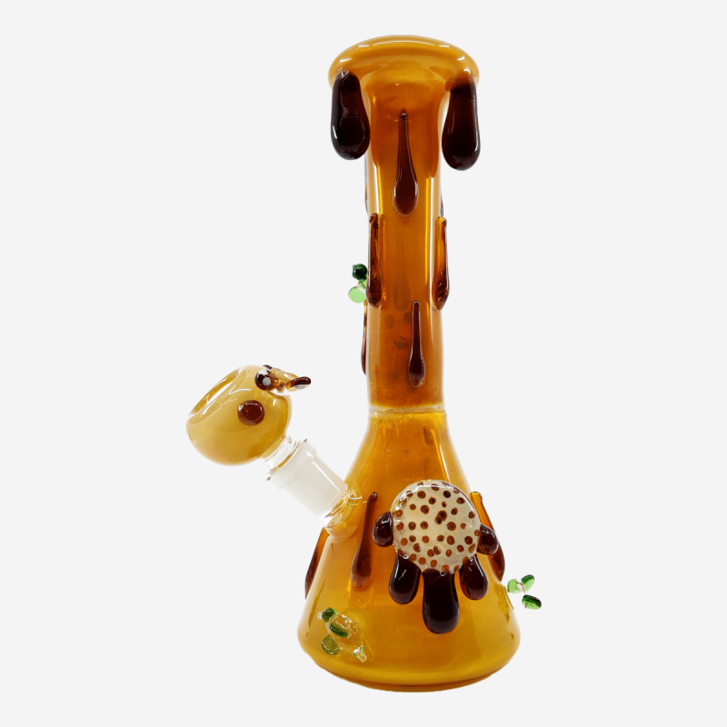 Handcrafted drippy honeybee design beaker bong, 7 inches – Pipe King LLC Los Angeles Wholesale Smoking Accessories
