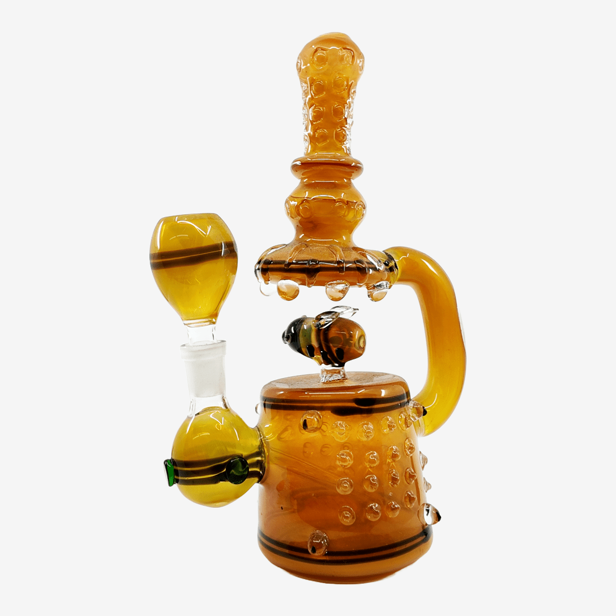 Remove-background-project-2024-09-24T141643.837.png 11-inch 460 Gram Bee Telescope Handmade Water Pipe by Pipe King LLC – distributed by Pipe420 | Wholesale glass pipe distributors LA USA best wholesale glass pipe distributors LA
