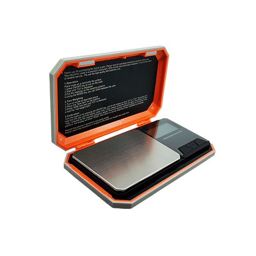 Precision electronic scale in orange protective case – Pipe King LLC LA Wholesale Smoke Shop