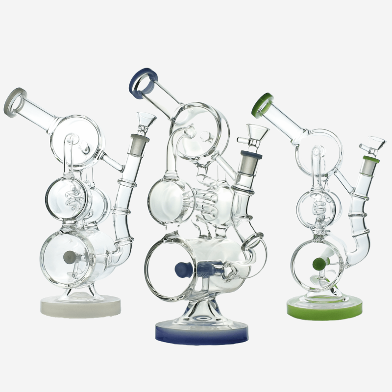 High-quality 16" inline double tree percolator water pipe – Pipe King LLC Los Angeles Wholesale Accessories