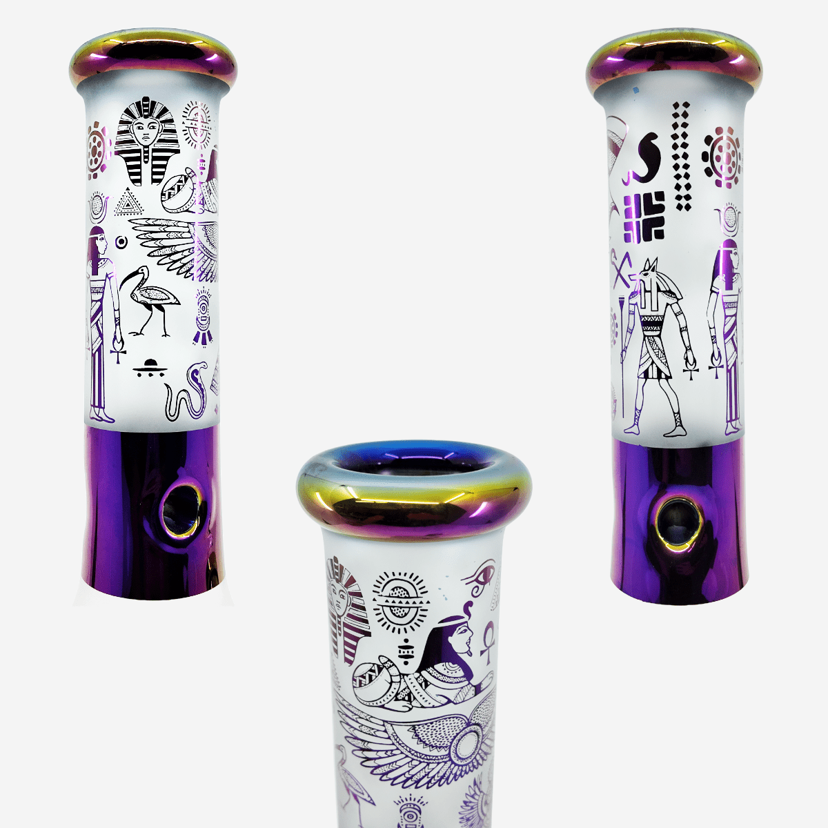 Untitled-2024-08-26T110039.158.png Tall 14" beaker with ancient Egyptian design – Pipe King LLC Los Angeles Wholesale Accessories