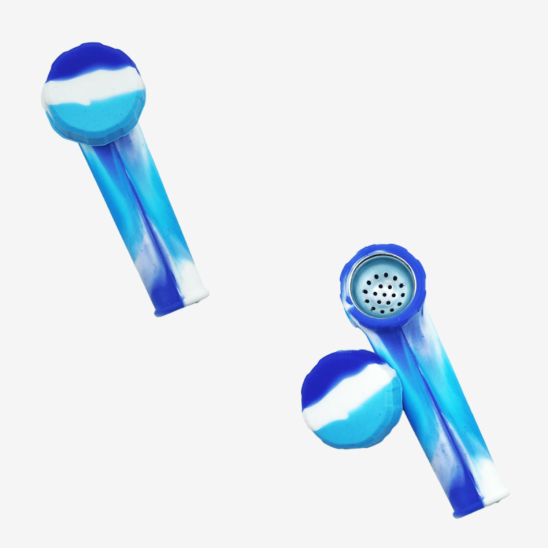 4 inch multi-color silicone hand pipe with metal screen – Pipe King LLC LA Wholesale Smoke Shop and Accessories