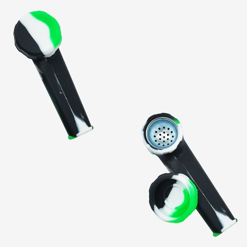 Durable 4" silicone hand pipe in multiple colors featuring metal screen – Pipe King LLC Los Angeles Wholesale Accessories