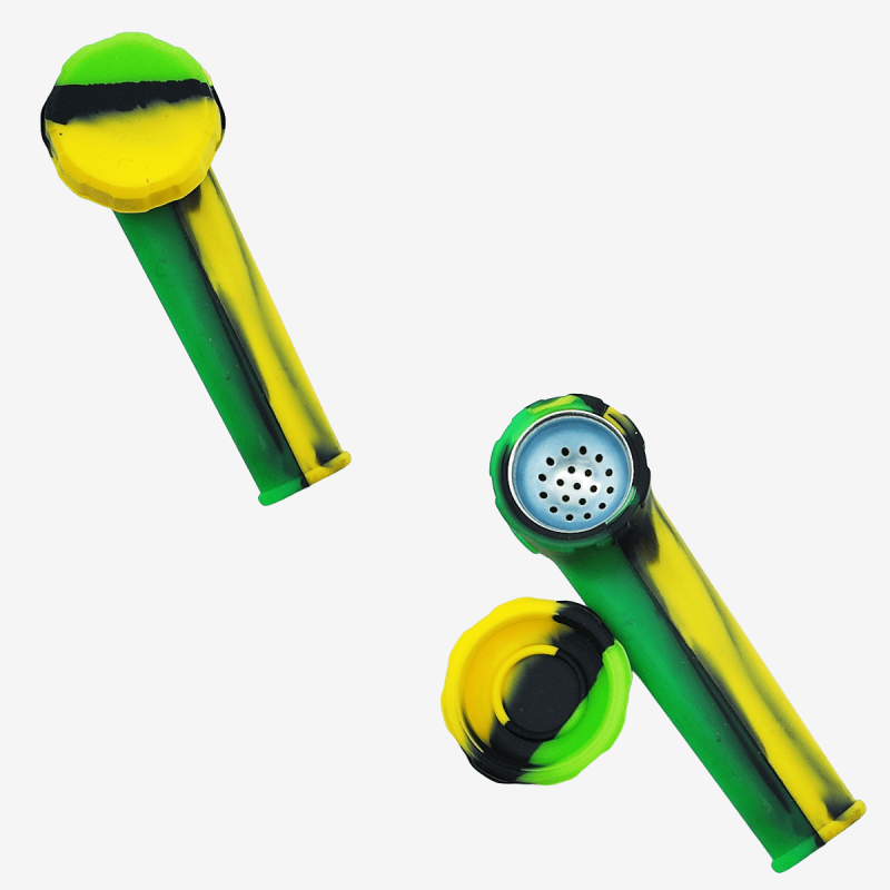 Wholesale 4 inch multi-color silicone hand pipe with metal screen – Pipe King LLC LA Wholesale Smoke Shop and Accessories