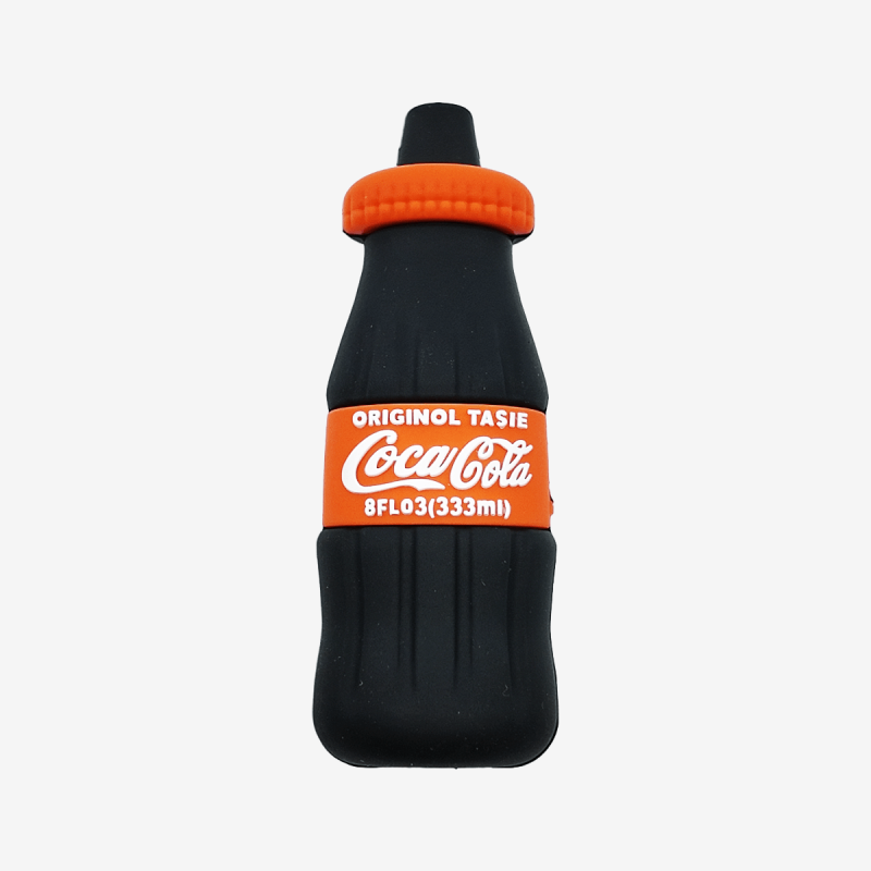 Stylish 4 inch Coca-Cola branded silicone hand pipe – Available at Pipe King LLC LA Wholesale Smoke Shop
