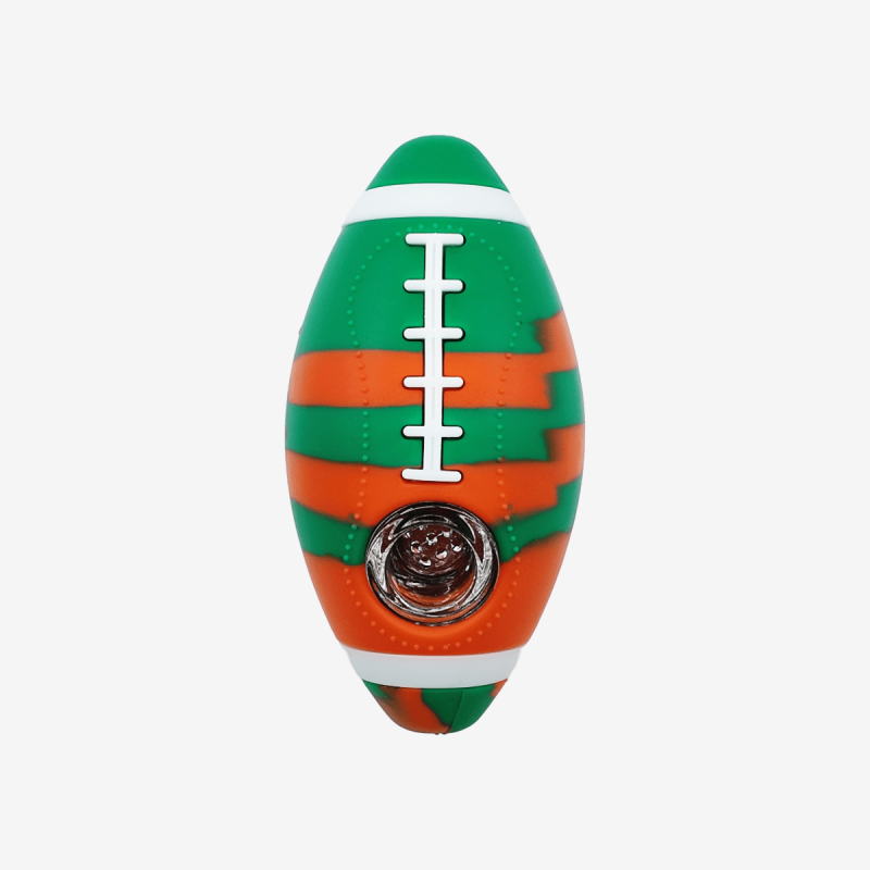 Durable 4" silicone pipe shaped like a football – Pipe King LLC Los Angeles Wholesale Accessories