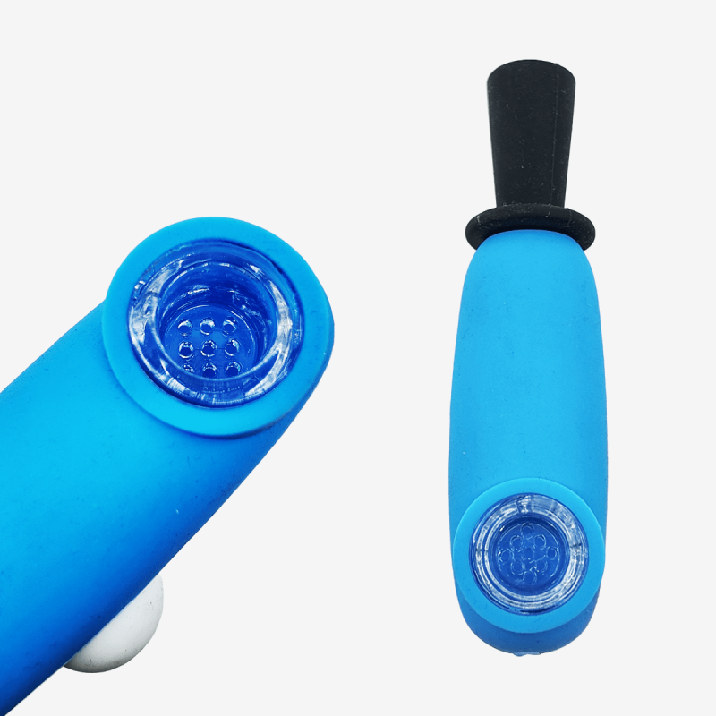 Vibrant 4 inch colored silicone pipe featuring Mr. Poppy Butt Hole design – Pipe King LLC LA Wholesale Smoke Shop and Accessories