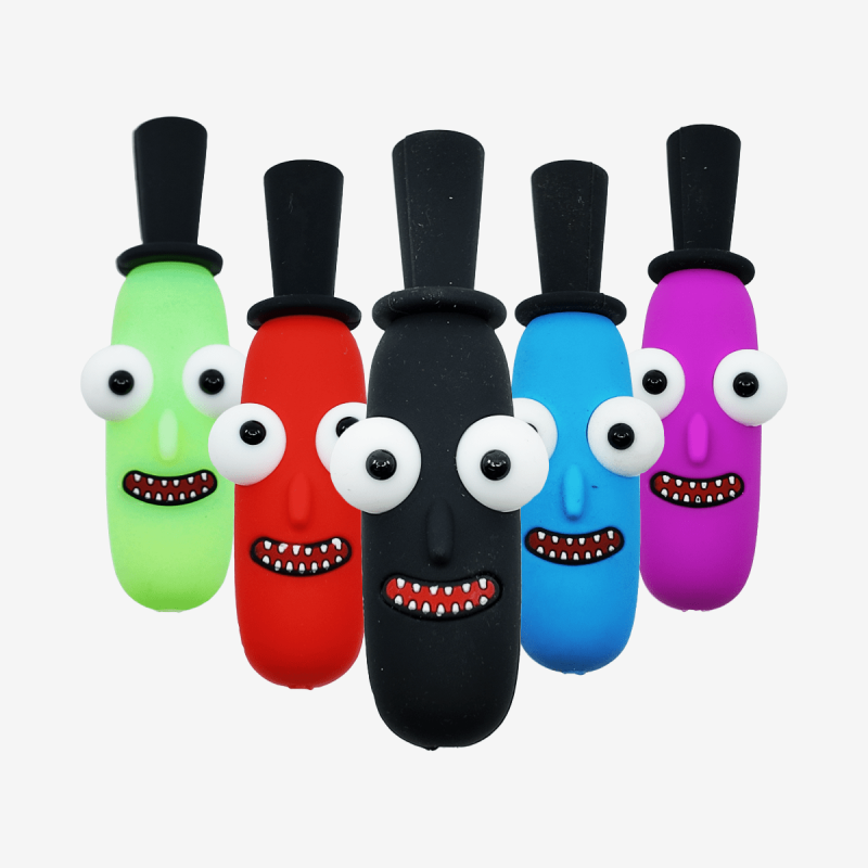 High-quality 4" colored Mr. Poppy Butt Hole silicone pipe for collectors and smokers – Pipe King LLC LA Wholesale Smoke Shop and Accessories