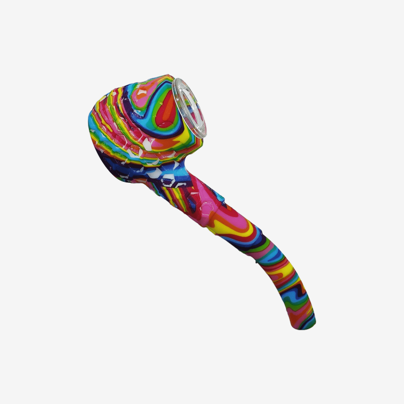 Stylish 4.5" printed silicone hand pipe for smokers – Pipe King LLC LA Wholesale Smoke Shop and Accessories