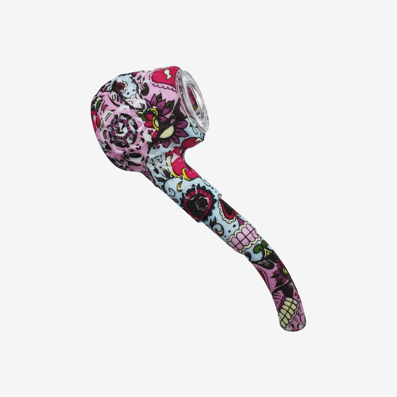 Colorful 4.5" printed silicone hand pipe for smoking – Pipe King LLC Los Angeles Wholesale Accessories