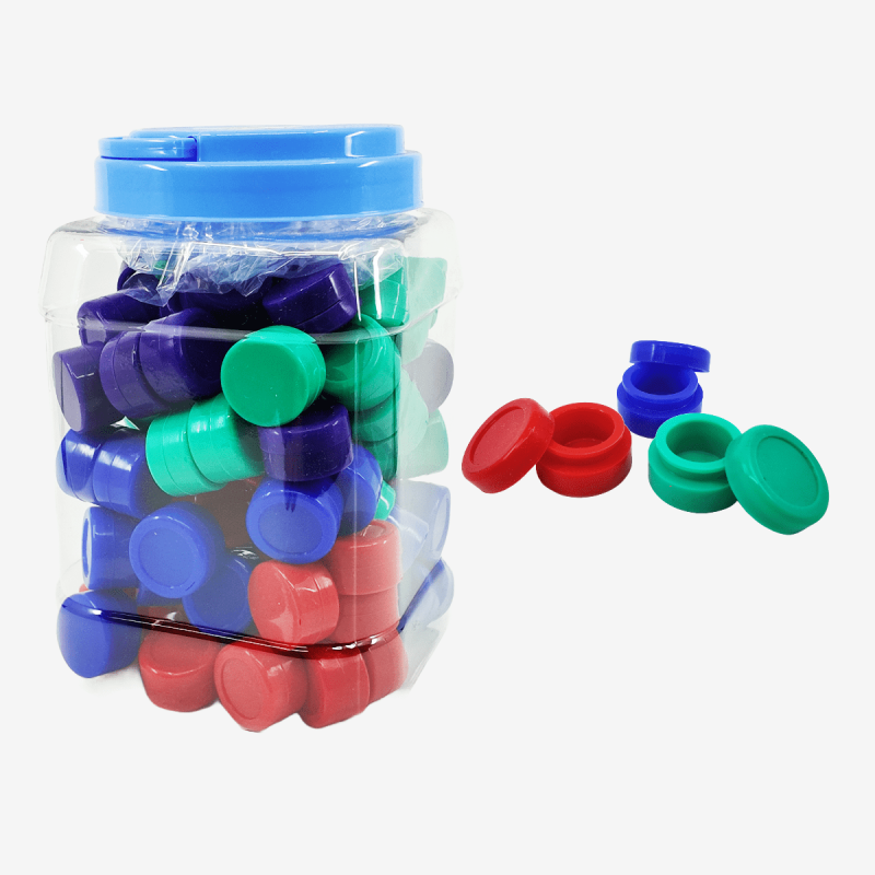3ml Colorful Silicone Jar 100pcs in a Case by Generic – distributed by Pipe420 – wholesale silicone smoking accessories distributor Los Angeles, CA