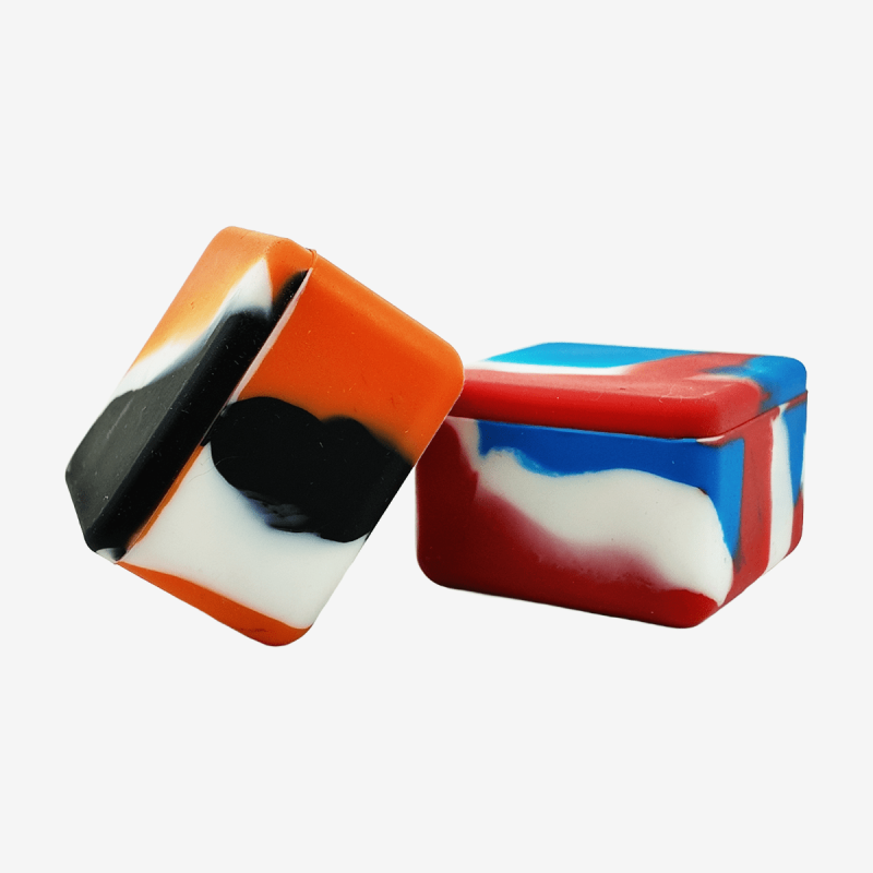 37ml multicolored silicone cube container – 20 pieces per order – Pipe King LLC LA Wholesale Smoke Shop and Accessories