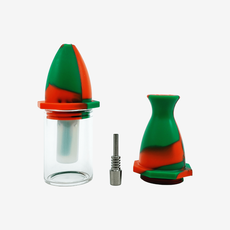 Wholesale 8 inch rocket glass & silicone nectar collector – Pipe King LLC LA Wholesale Smoke Shop and Accessories