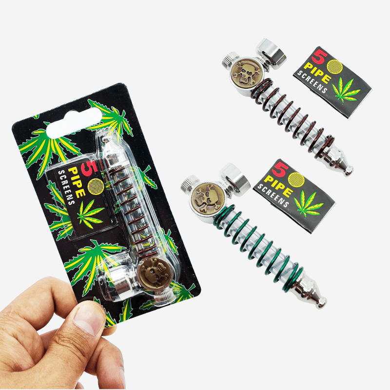 Wholesale spring flash skull head small pipe with light and replaceable battery – Pipe King LLC LA Wholesale Smoke Shop and Accessories