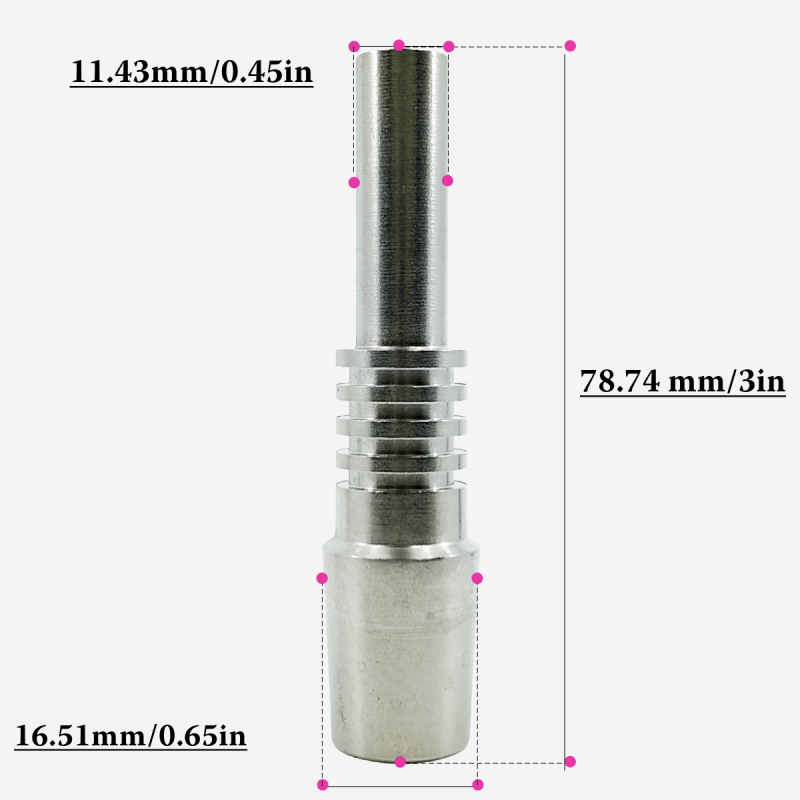 Five-pack of 18mm titanium nails with metal clippers – Available at Pipe King LLC LA Wholesale Smoke Shop