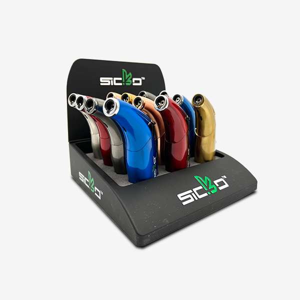 SKC-002 Premium Butane Lighter in multiple colors – windproof flame with sleek metal finish