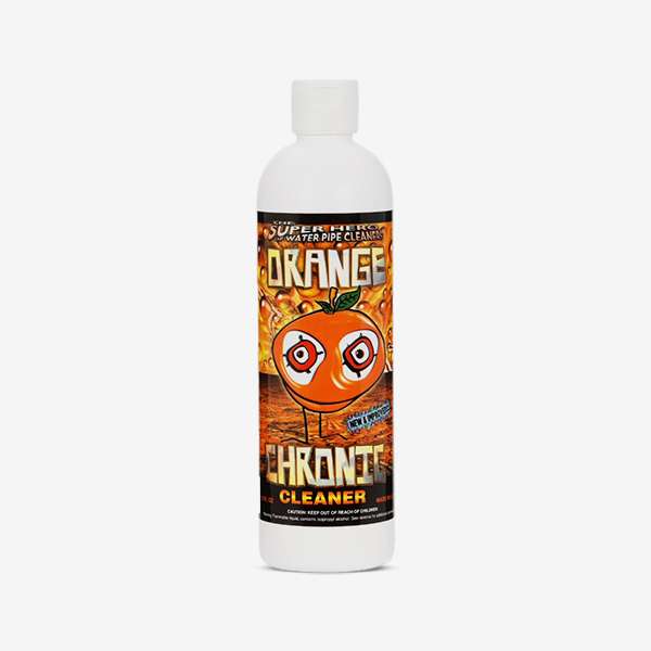 Orange Chronic Cleaner 12oz bottle – powerful glass, ceramic, and hookah cleaner for smoke shops and headshops, ready-to-use and eco-friendly