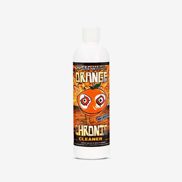 Orange Chronic Cleaner 16oz bottle – fast-acting, eco-friendly cleaner for glass, ceramic, and hookah parts, ideal for smoke shops and headshops