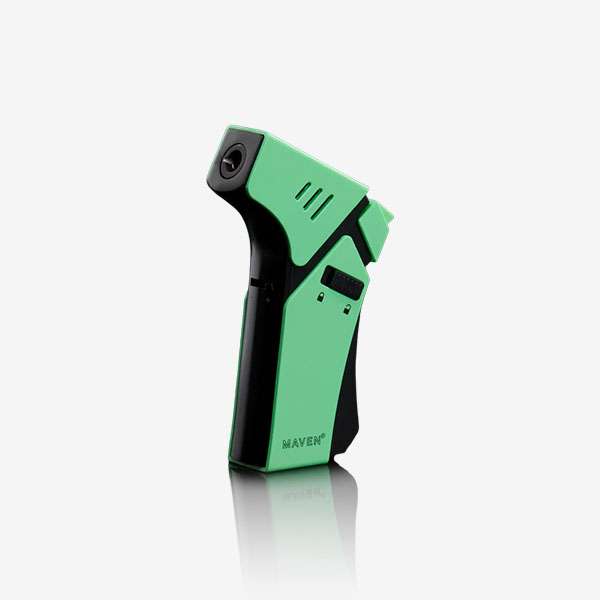 Maven Pro Torch – Powerful Butane Table Torch Maven Pro Butane Torch in Black, Green, and Purple – High-performance table torch with windproof flame, ergonomic grip, and refillable tank. Perfect for wholesale smoke shop supply.