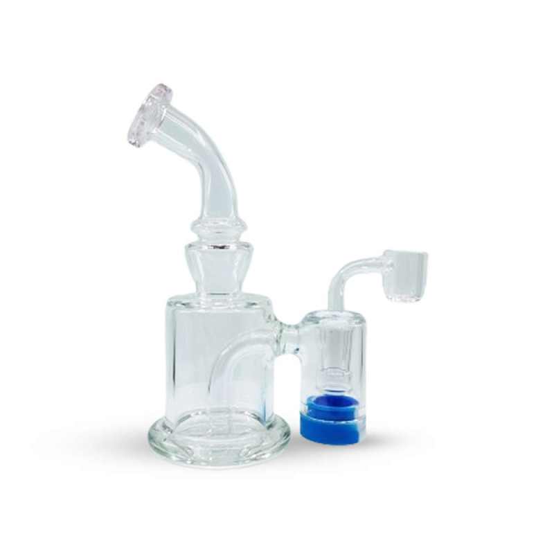 6.5" Clear Dab Rig with Silicone Jar Base
