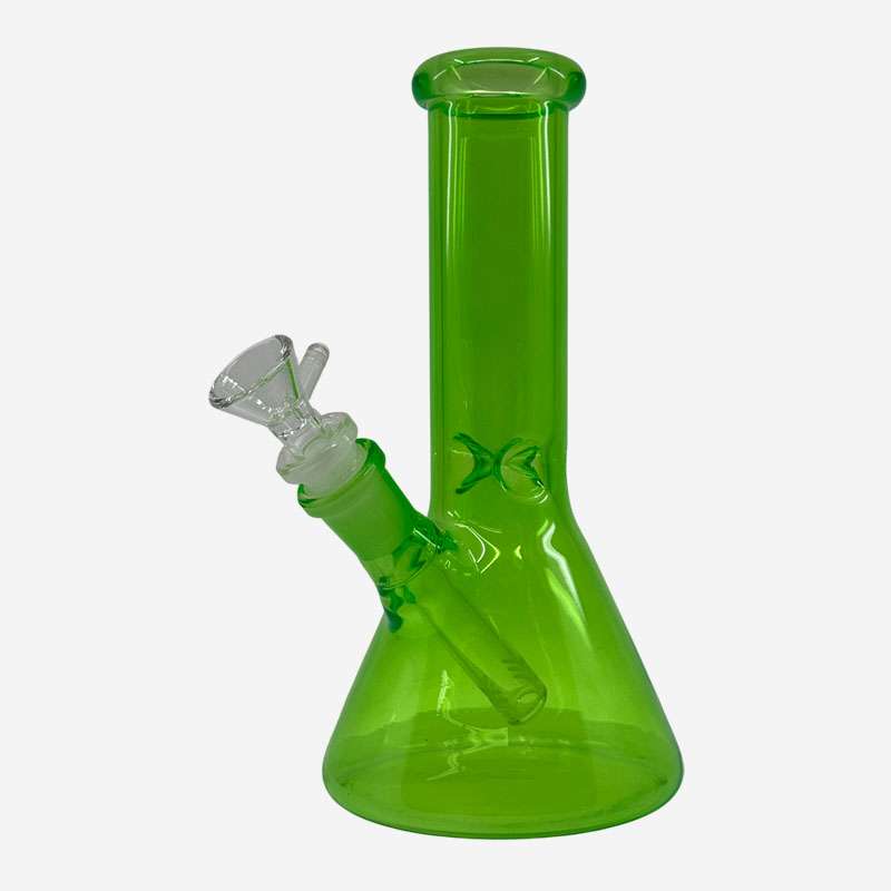 Translucent Beaker Glass Bong - 8" (10 Colors)