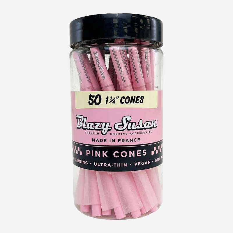 Blazy Susan Pink 50 ct Pre-Rolled Cones - 1-1/4 Size