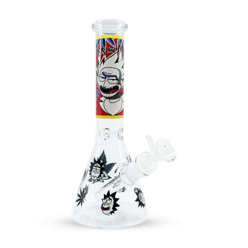 Ricky & Morly Beaker Glass Water Pipe - 10 Inch