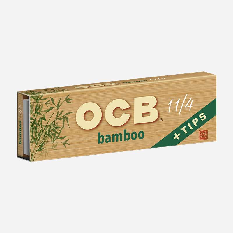 OCB_Bamboo_1_1_4_Tips_Rolling_Paper_Booklet
