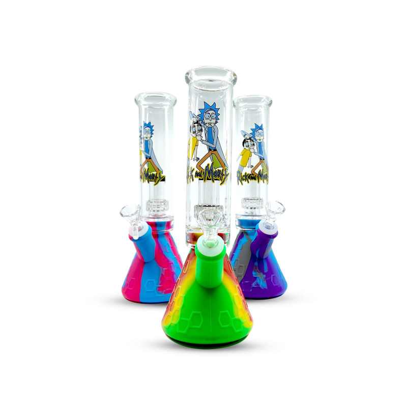 10 Inch Ricky and Morty Silicone Glass Beaker by Generic – distributed by Pipe420 – wholesale silicone smoking accessories distributor Los Angeles, CA