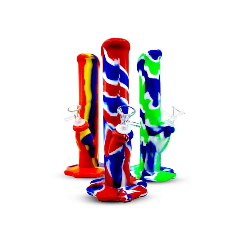 10 Inch Silicone Straight Water Pipe by Generic – distributed by Pipe420 – wholesale silicone smoking accessories distributor Los Angeles, CA