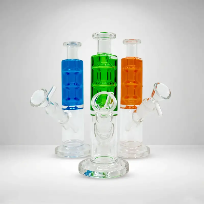 6" Straight Waterpipe - Freezable Liquid Design