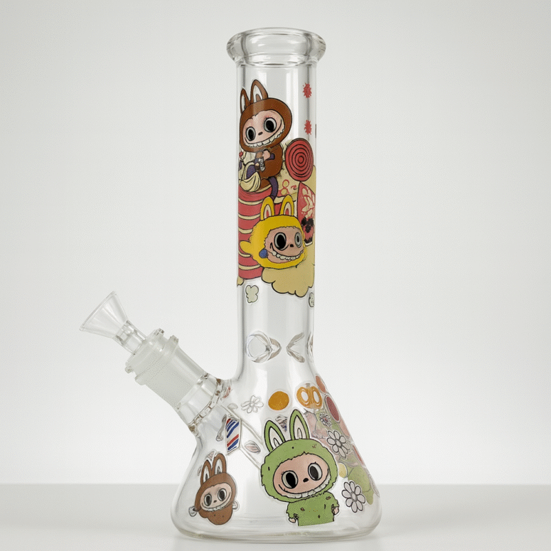 10" Printed Labubu Beaker Waterpipe by Pipe420 – Wholesale glass pipe distributors LA USA | best wholesale glass pipe distributors LA
