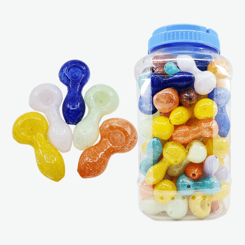 2.5" Frosted Speckle Glow Mini Handpipe