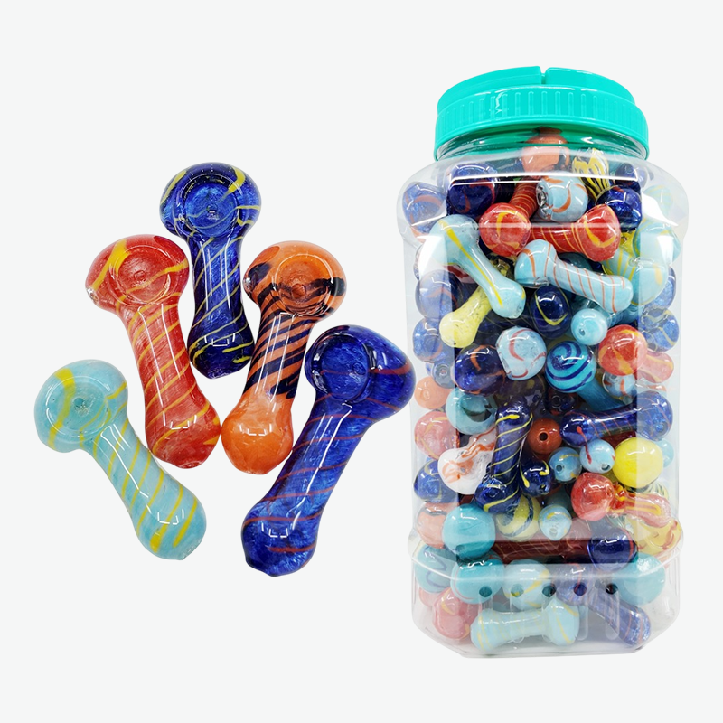 2.5" Multicolor Marble Swirl Mini Handpipe