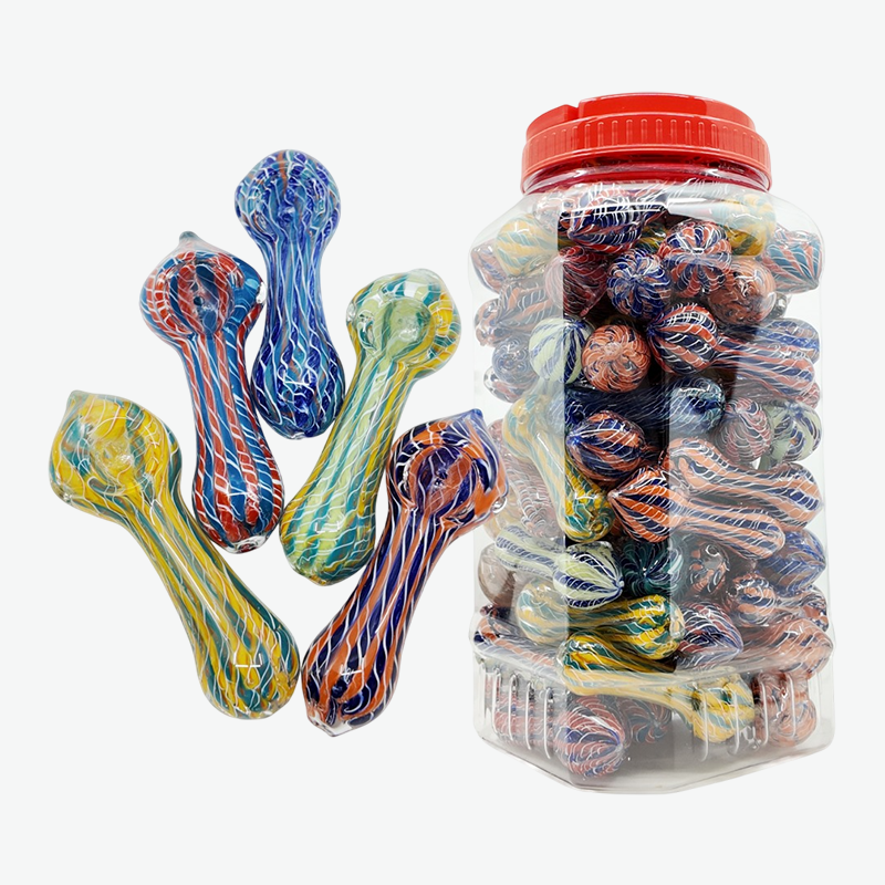 3" Multi-Color Wavy Wrap Mini Handpipe