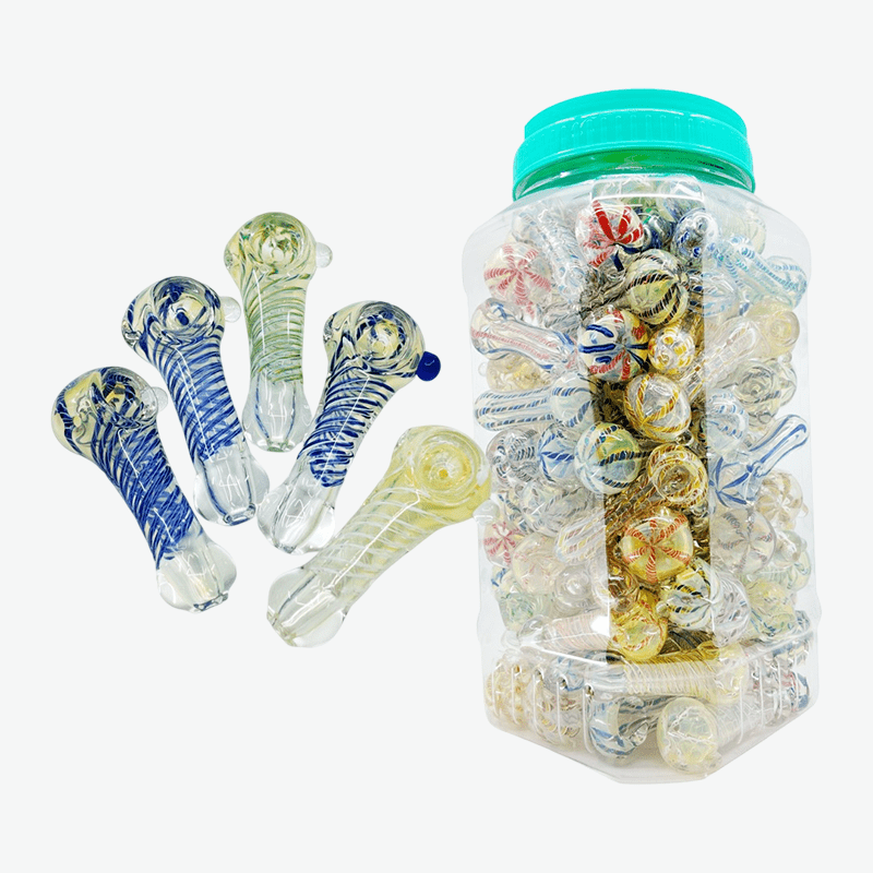 3" Single-Color Spiral Fumed Mini Handpipe