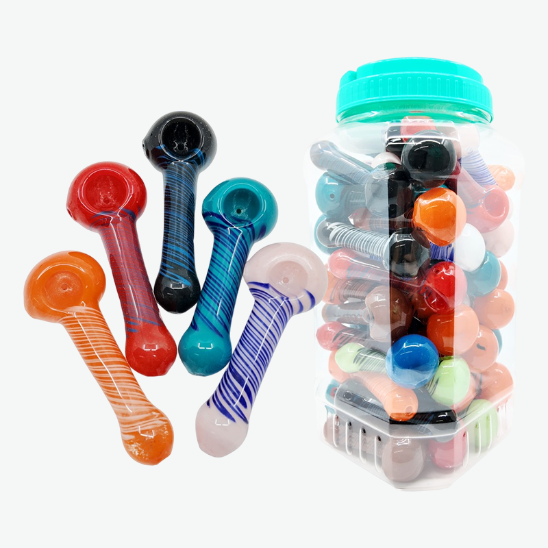 4" Classic Color-Striped Mini Handpipe (Jar Pack)