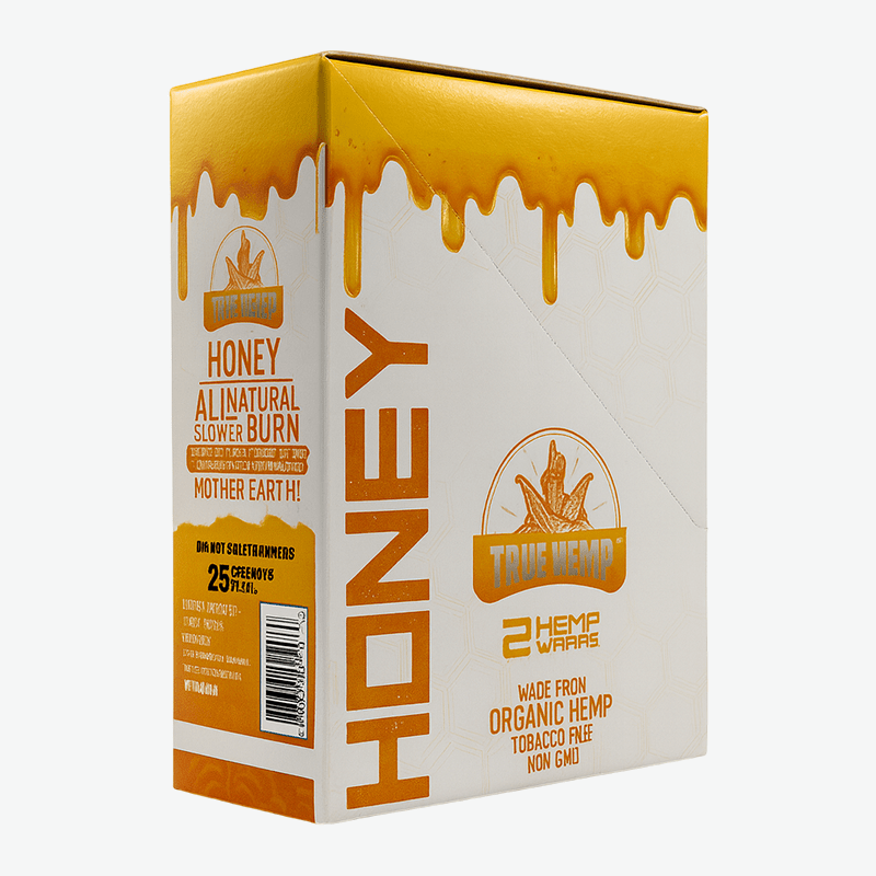 True Hemp Honey Hemp Blunt Wraps by True Hemp – distributed by Pipe420 – wholesale rolling papers distributor Los Angeles, CA – rolling papers and wraps supplier CA